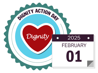 Dignity Action Day rosette 2025